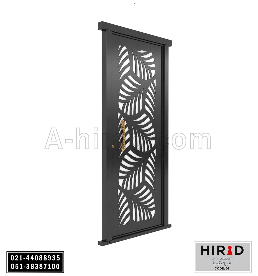 درب فلزی لیزری تک لنگه هیراد کد 1007 عرض 108 ارتفاع 223 